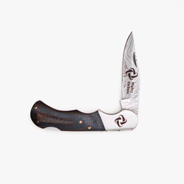 Mighty Tictoes Personalized Handmade Damascus Pocket Knife - Image 6