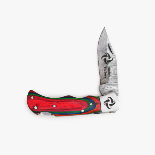 Mighty Tictoes Personalized Handmade Damascus Pocket Knife - Image 7